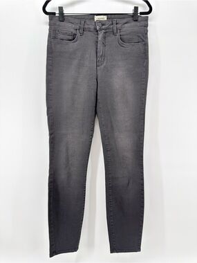 L'AGENCE High-Rise Skinny Jeans 28 grey black